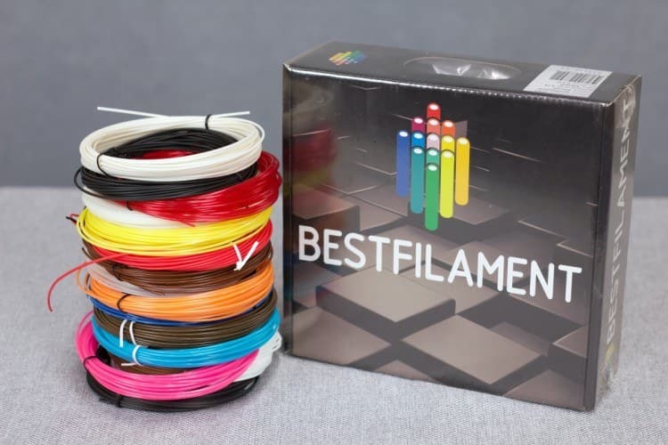 Набор из 16 пробников всех видов пластика от Bestfilament