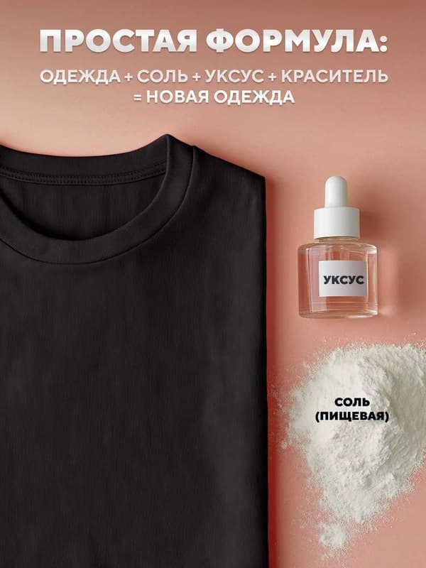 Черная (графит) краска для натуральных тканей BFColor на 1 кг вещей
